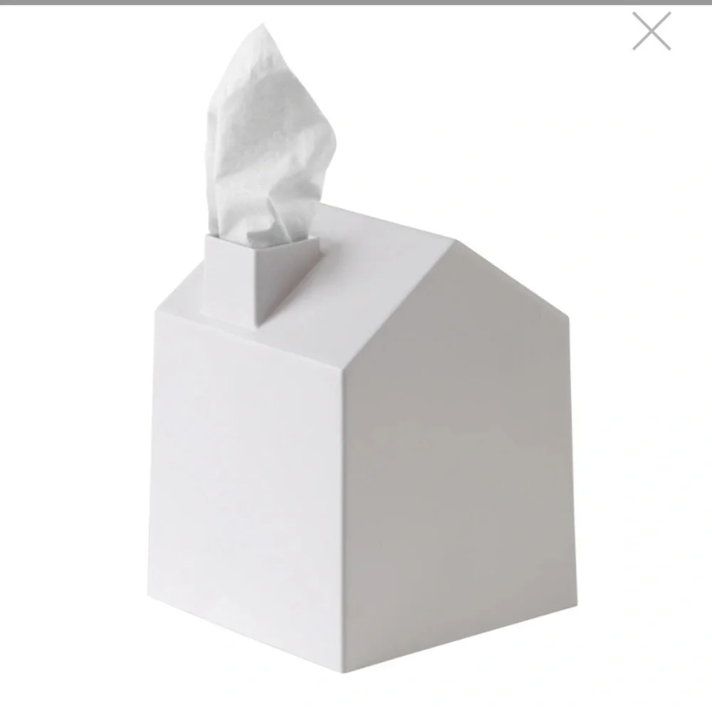 💥 $5 if bundled UMBRA House Tissue Box Cover Casa Home silhouette NWT